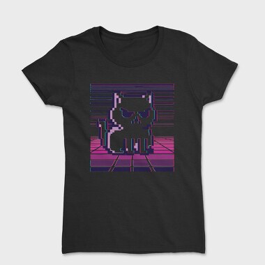 Pixel White Cat, Tricou Femei