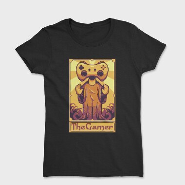 Pixelart Tarot Card the Gamer, Tricou Femei