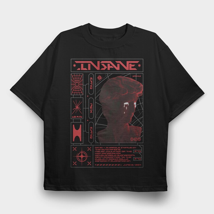 Insane 1, Tricou Oversize Barbati (Unisex)