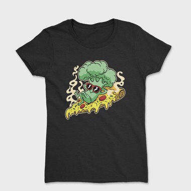 Pizza Brocoli Cartoon, Tricou Femei