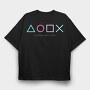 Gaming Playstation, Tricou Oversize Barbati (Unisex)