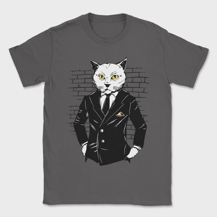 Gangster Cat In A Suit, Tricou Barbati (Unisex)