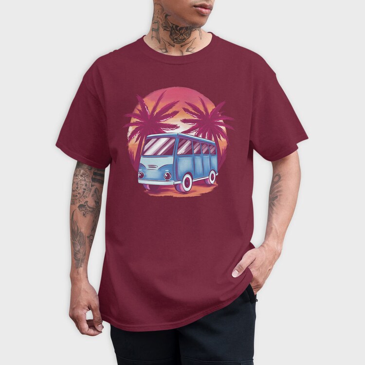 Sunset Beach Van, Tricou Barbati (Unisex)