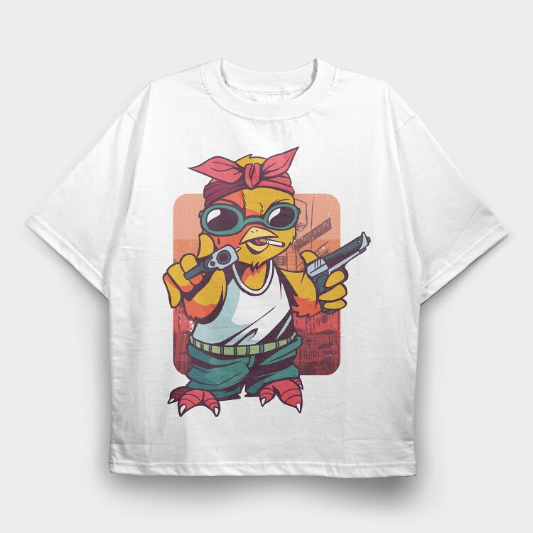 Gangster Chick Gangsta, Tricou Oversize Barbati (Unisex)