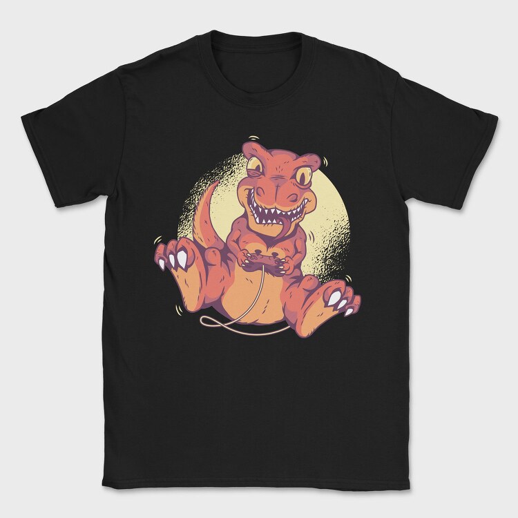 Gamer Dinosaur Dino Joystick, Tricou Barbati (Unisex)