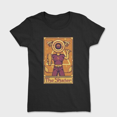 Pixelart Tarot Card the Skater, Tricou Femei