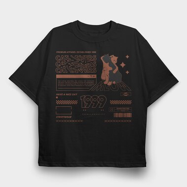Cat Lovers 1, Tricou Oversize Barbati (Unisex)