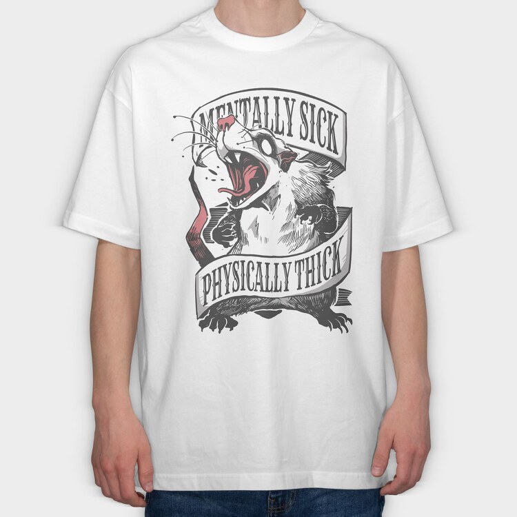 Possum Crazy, Tricou Oversize Barbati (Unisex)