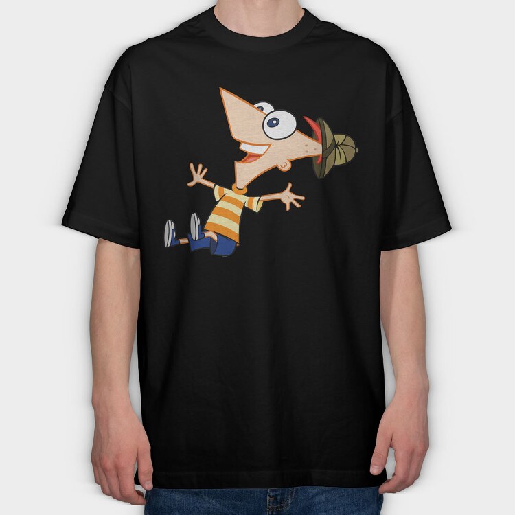 Phineas and Ferb 25, Tricou Oversize Barbati (Unisex)