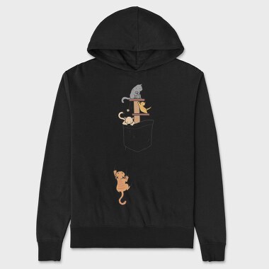 Pocket Cats, Hanorac Oversize Barbati (Unisex)