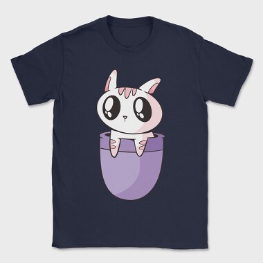 Pocket Cute Cat, Tricou Barbati (Unisex)