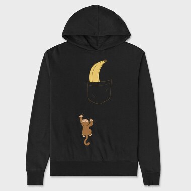 Pocket Monkey Banana, Hanorac Oversize Barbati (Unisex)