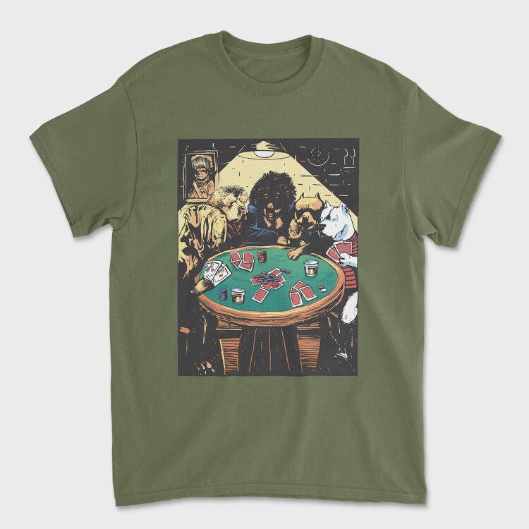 Poker Dogs, Tricou Barbati (Unisex)
