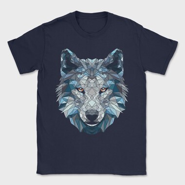 Polygonal White Wolf, Tricou Barbati (Unisex)