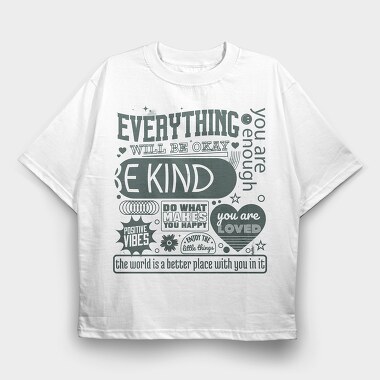 Positive Vibration Set, Tricou Oversize Barbati (Unisex)