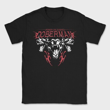 Power Unleashed Doberman, Tricou Barbati (Unisex)