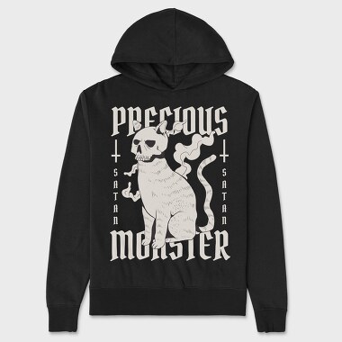Precious Monster Cat, Hanorac Oversize Barbati (Unisex)