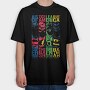 Superman the Flash Green Lanter Batman, Tricou Oversize Barbati (Unisex)