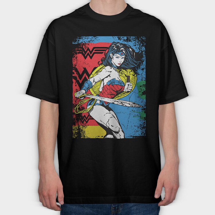 Wonder Woman 2, Tricou Oversize Barbati (Unisex)