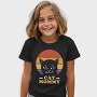 Cat Mommy Retro Sunset, Tricou Copii