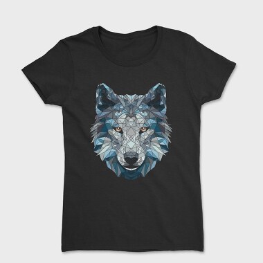 Polygonal White Wolf, Tricou Femei