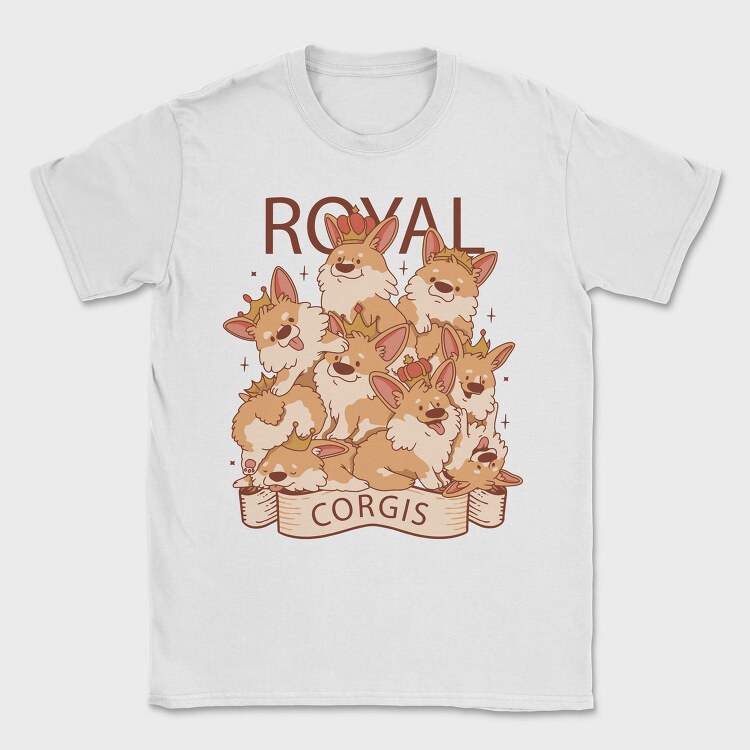 Royal Corgis, Tricou Barbati (Unisex)