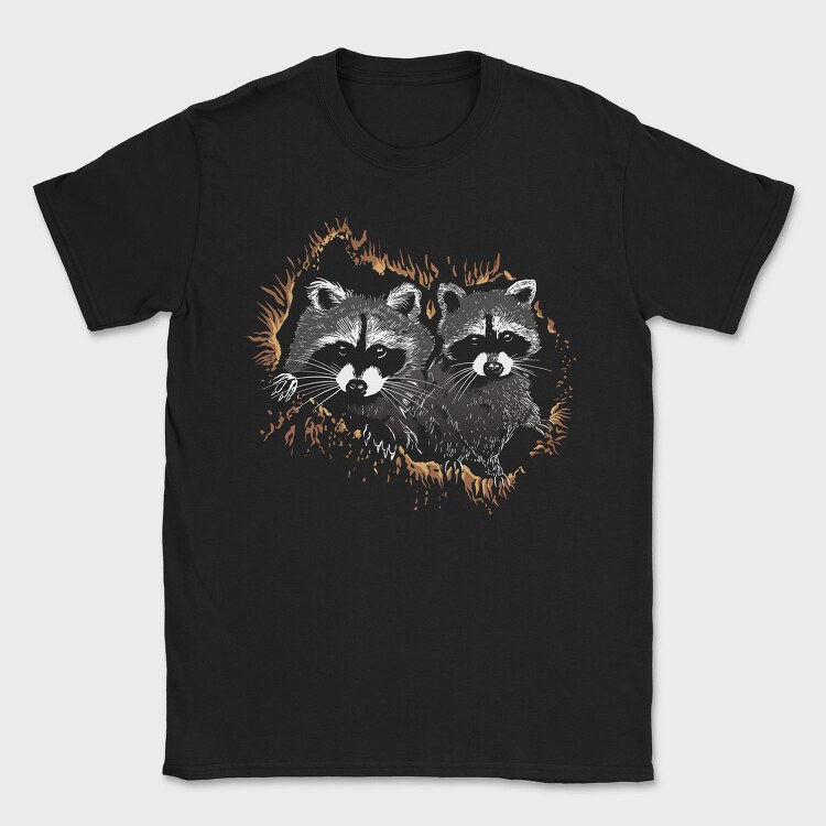 Raccoons Night, Tricou Barbati (Unisex)