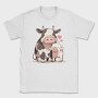 Pig Cow Love, Tricou Barbati (Unisex)