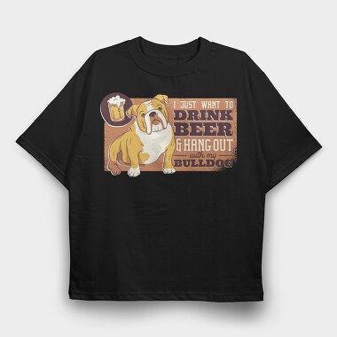Bulldog Beer, Tricou Oversize Barbati (Unisex)