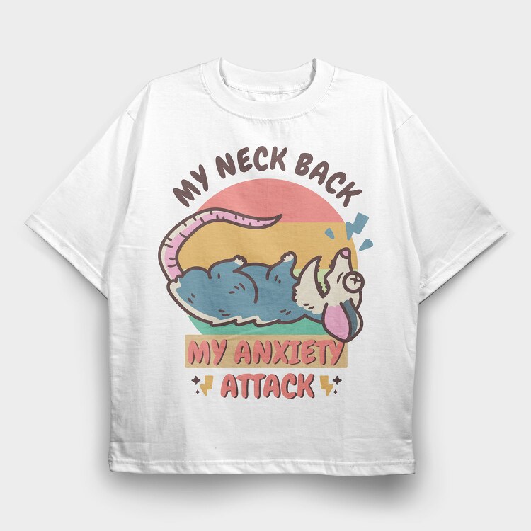 Opposum Anxiety Attack, Tricou Oversize Barbati (Unisex)