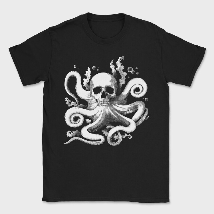 Octopus skull, Tricou Barbati (Unisex)