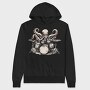 octopus playing drums, Hanorac Oversize Barbati (Unisex)