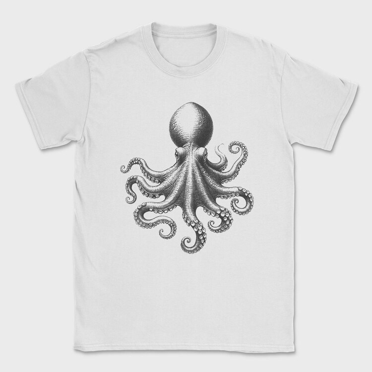 octopus draw, Tricou Barbati (Unisex)