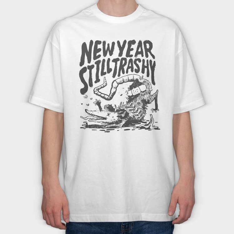 New Year Opossum, Tricou Oversize Barbati (Unisex)