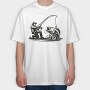 Man Fishing, Tricou Oversize Barbati (Unisex)