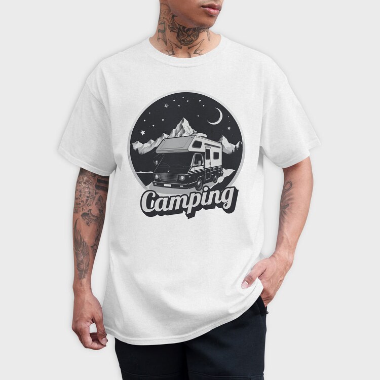 Van Night Camping, Tricou Barbati (Unisex)