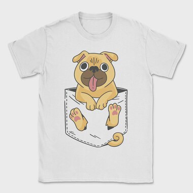 Pug in Pocket, Tricou Barbati (Unisex)