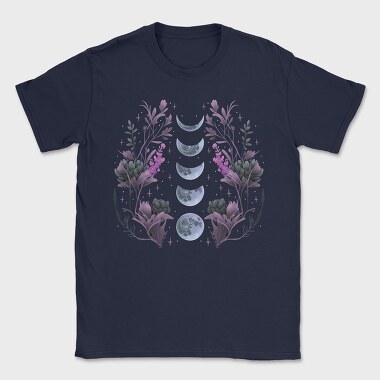 Purple Flowers Dark Moon, Tricou Barbati (Unisex)