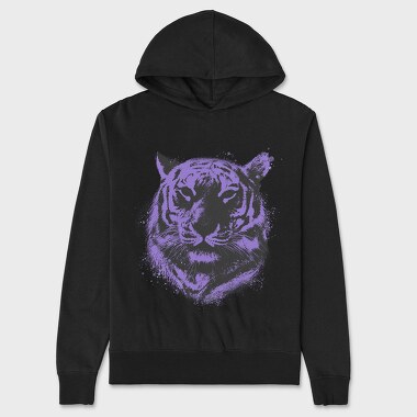 Purple Tiger, Hanorac Oversize Barbati (Unisex)