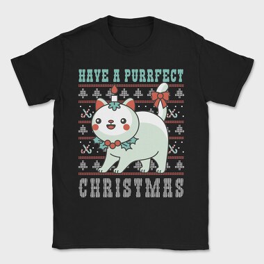 Purrfect Christmas Ugly Sweater, Tricou Barbati (Unisex)