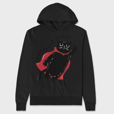 Purrfect Hero, Hanorac Oversize Barbati (Unisex)