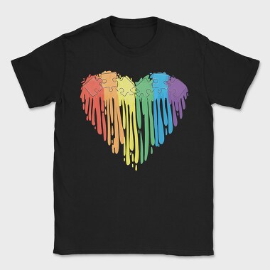 Puzzle Rainbow Paint, Tricou Barbati (Unisex)