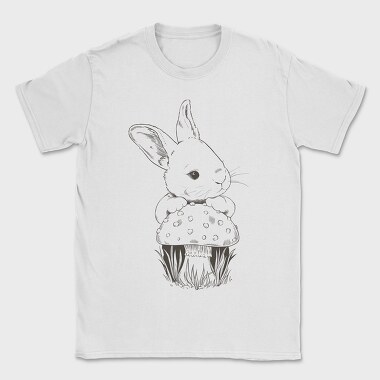 Rabbit and Mushroom, Tricou Barbati (Unisex)