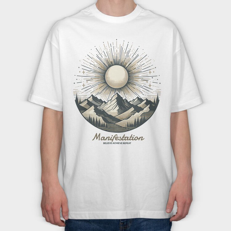 Mountain Manifestation, Tricou Oversize Barbati (Unisex)