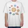 Kawaii Solar System, Tricou Oversize Barbati (Unisex)
