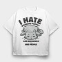 Cat Morning People, Tricou Oversize Barbati (Unisex)