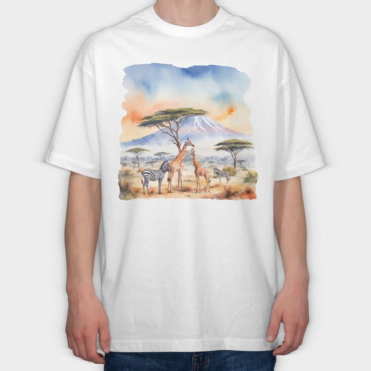 Mount Kilimanjaro, Tricou Oversize Barbati (Unisex)