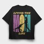 Mom Living the Life, Tricou Oversize Barbati (Unisex)