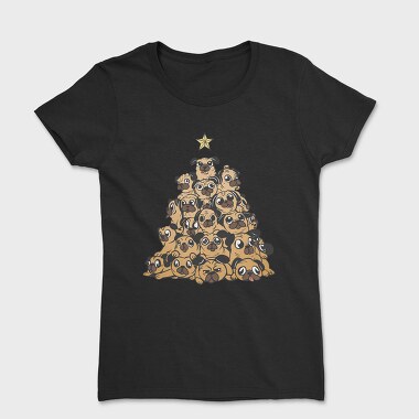Pugs Christmas Tree, Tricou Femei