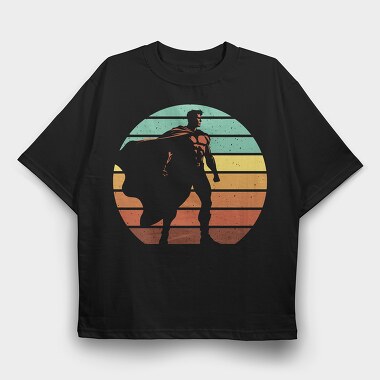 Super Papa, Tricou Oversize Barbati (Unisex)